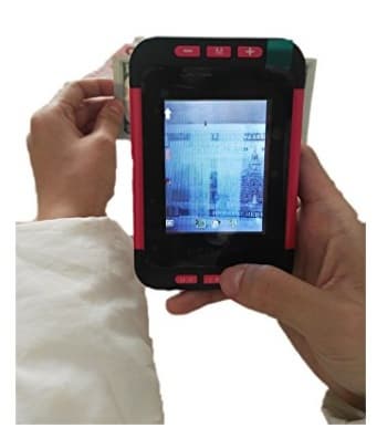 Portable infrared counterfeit detector with IR_UV light